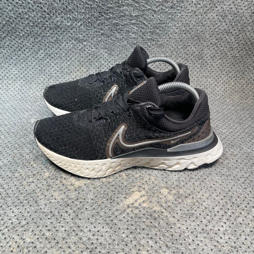 Nike React Infinity Run Flyknit 3 Black Running Shoes No Insoles Size 9.5 Womens